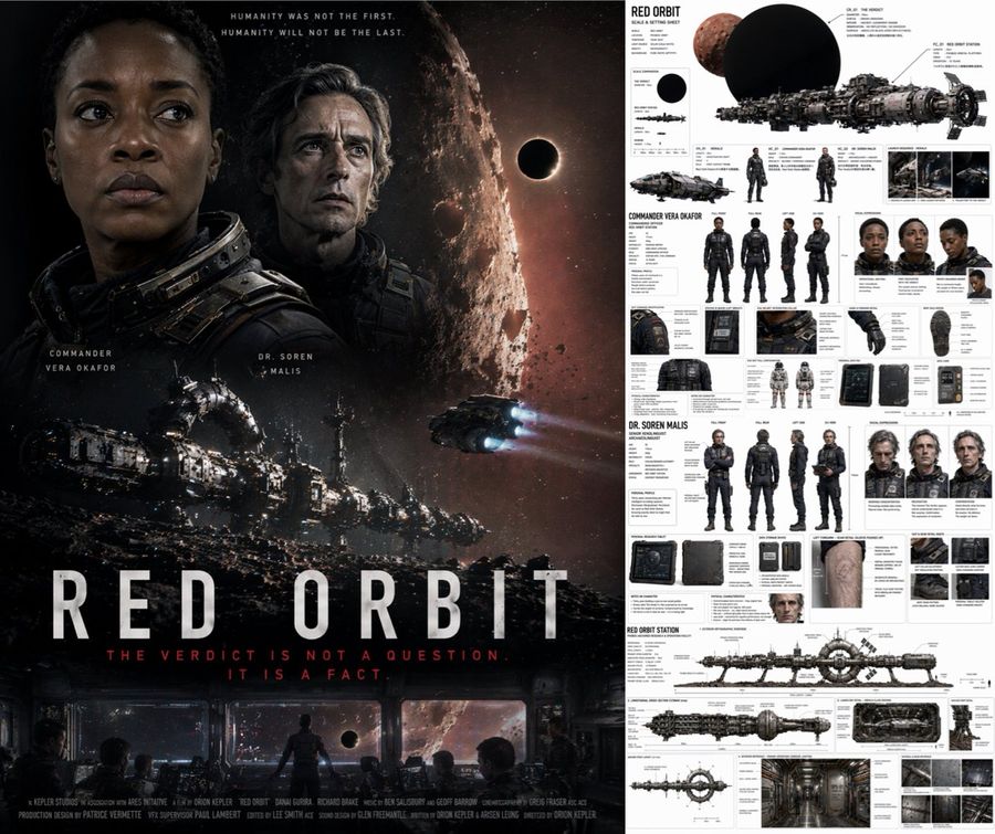 Sci Fi Movie Poster Production Sheet — GPT Image 2 image prompt example