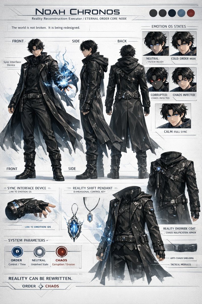 Sci Fi Tactical Character Reference Sheet — GPT Image 2 image prompt example