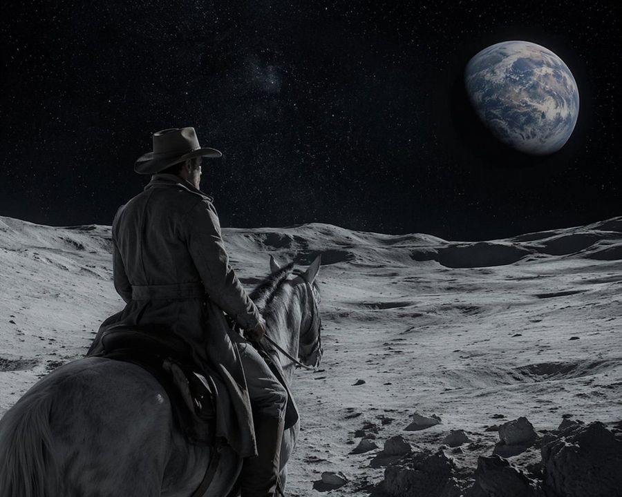 Sci Fi Western Lunar Rider — GPT Image 2 image prompt example