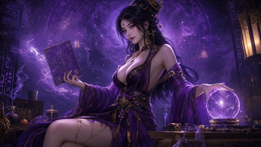 Sexy Oriental Hanfu Fortune Teller — GPT Image 2 image prompt example