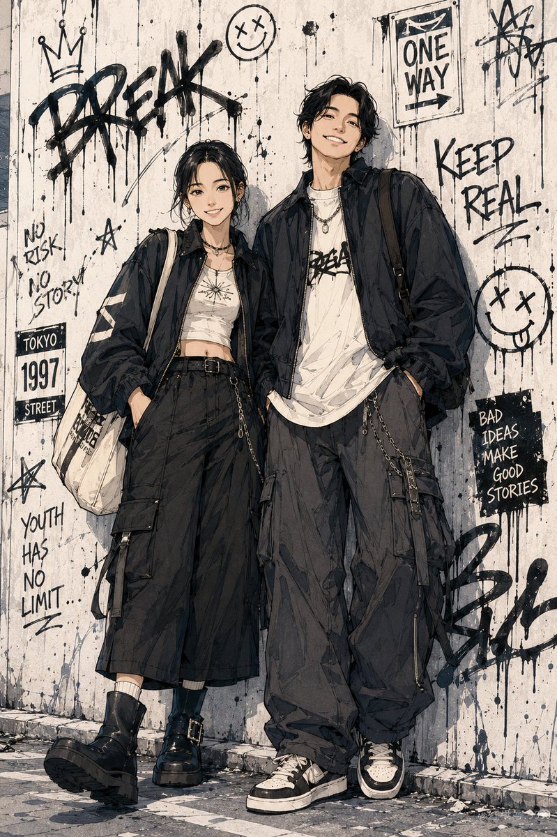 Shonen Manga Street Fashion Poster — GPT Image 2 image prompt example