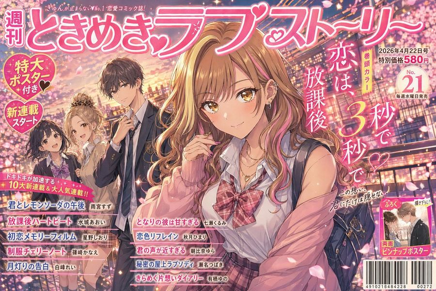 Shoujo Manga Magazine Cover — GPT Image 2 image prompt example