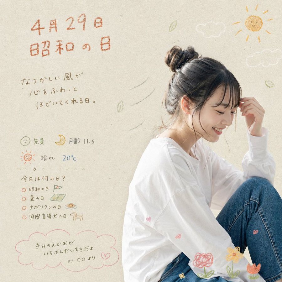 Showa Day Scrapbook Portrait — GPT Image 2 image prompt example