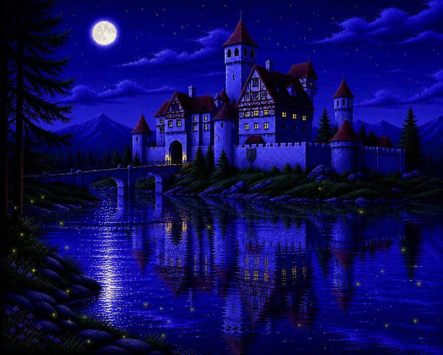 Sierra Castle Pixel Art — GPT Image 2 image prompt example