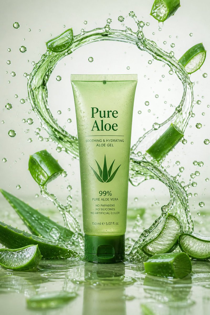 Skincare Aloe Commercial Shot — GPT Image 2 image prompt example