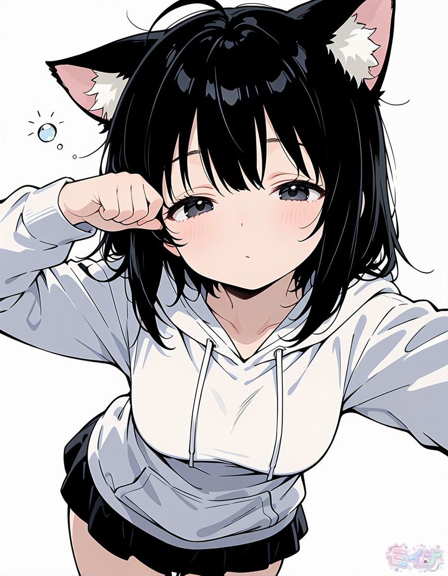 Sleepy Catgirl Portrait — GPT Image 2 image prompt example
