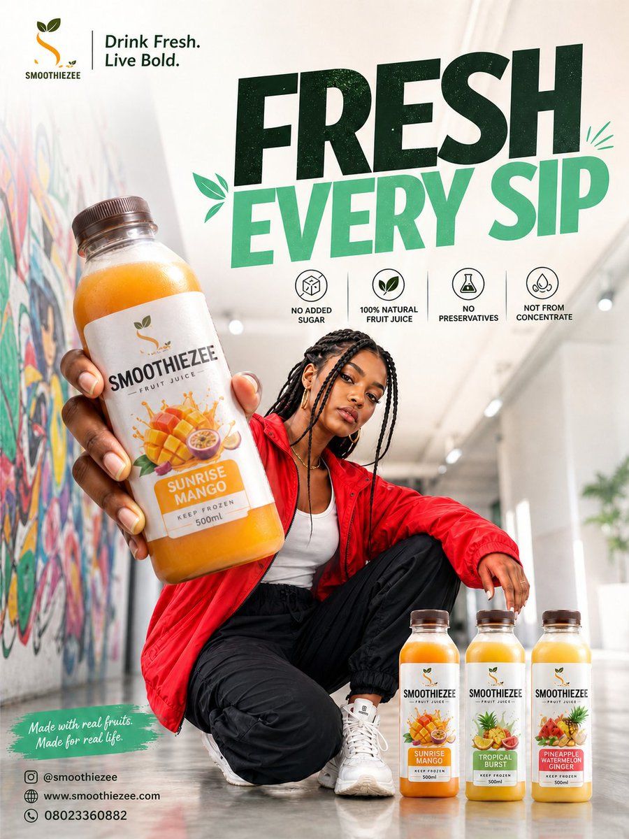Smoothie Juice Ad Poster — GPT Image 2 image prompt example
