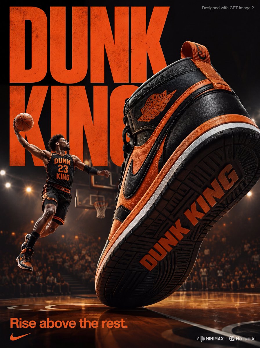 Sneaker Ad Editorial Poster — GPT Image 2 image prompt example
