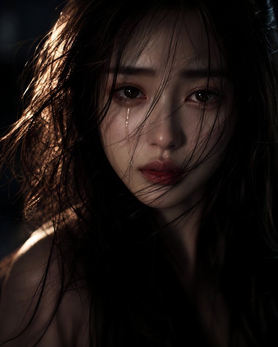 Sorrowful Night Cinematic Portrait — GPT Image 2 image prompt example