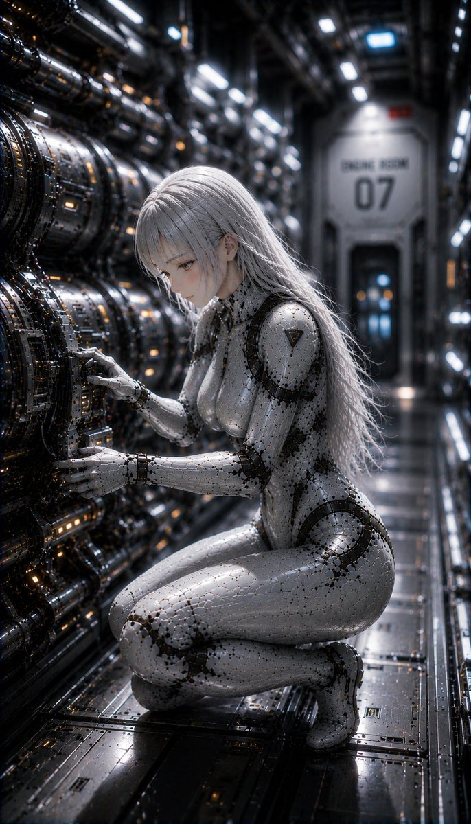 Spaceship Female Android Portrait — GPT Image 2 image prompt example