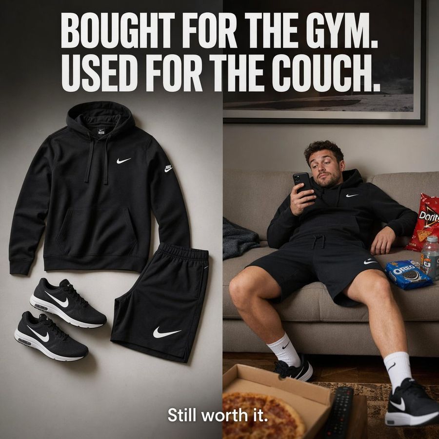 Split Screen Athleisure Ad — GPT Image 2 image prompt example