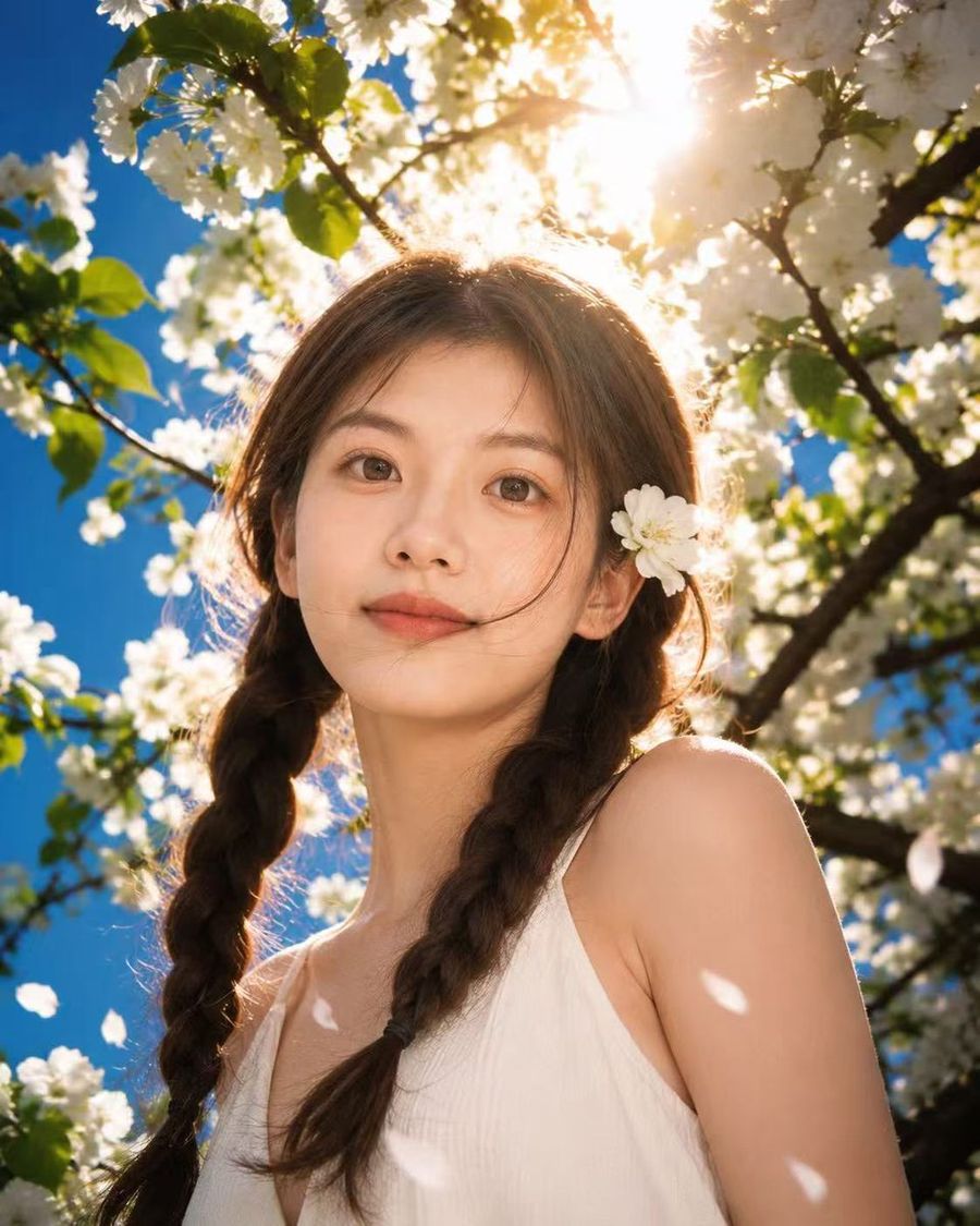 Spring Blossom Portrait — GPT Image 2 image prompt example