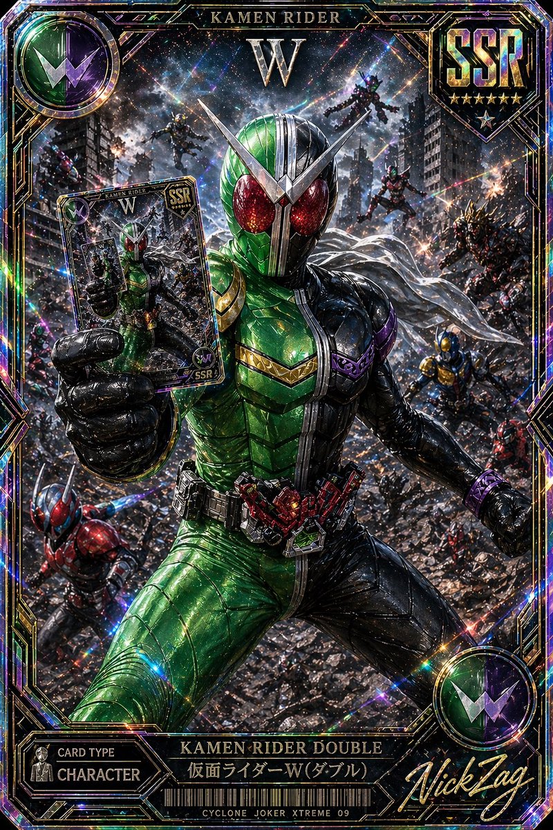 Ssr Kamen Rider Double Card — GPT Image 2 image prompt example