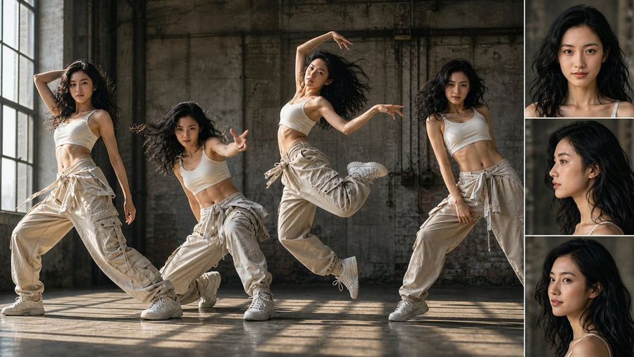 Street Dancer Character Concept Sheet — GPT Image 2 image prompt example