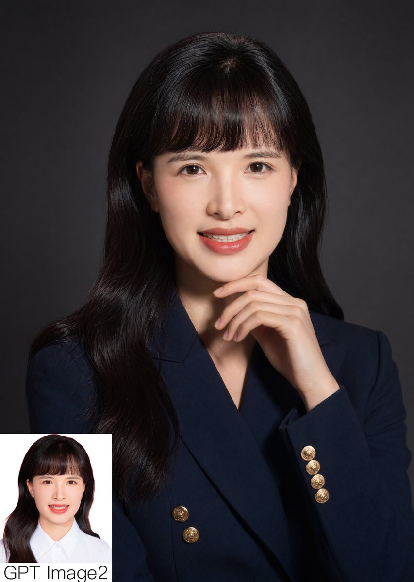Studio Corporate Portrait With Inset — GPT Image 2 image prompt example