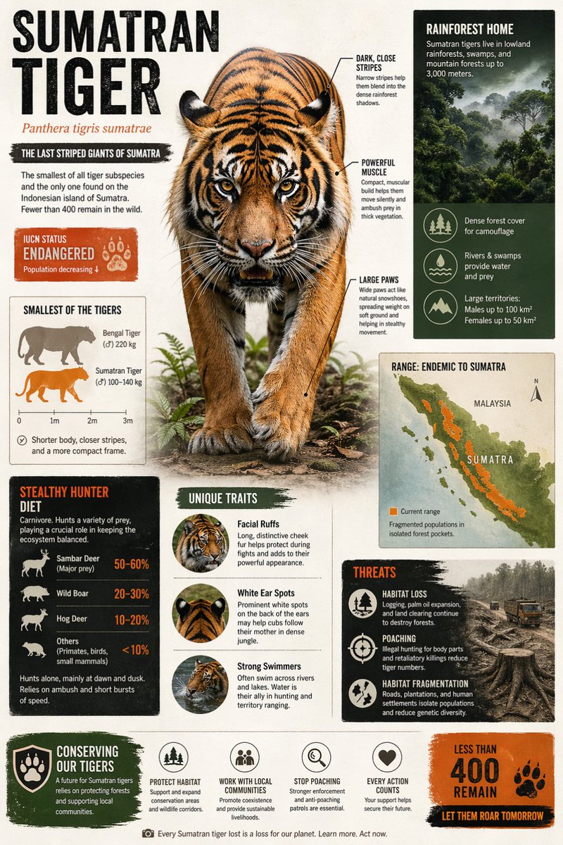 Sumatran Tiger Conservation Infographic — GPT Image 2 image prompt example