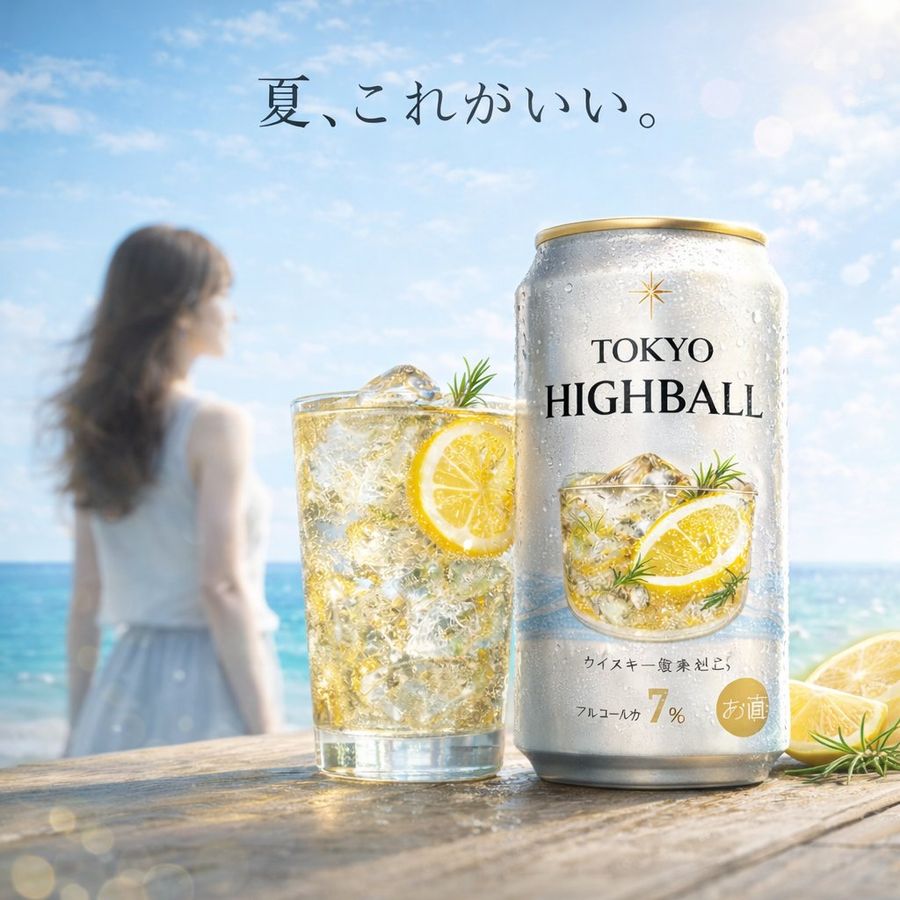Summer Beach Beverage Commercial Shot — GPT Image 2 image prompt example
