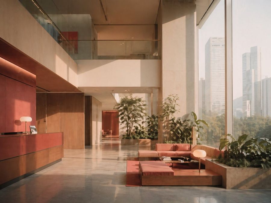 Sunlit Luxury Modern Lobby — GPT Image 2 image prompt example