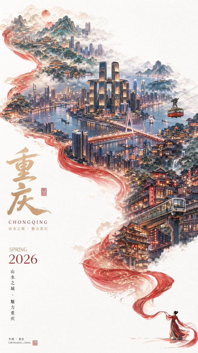 Surreal Cityscape Travel Poster — GPT Image 2 image prompt example