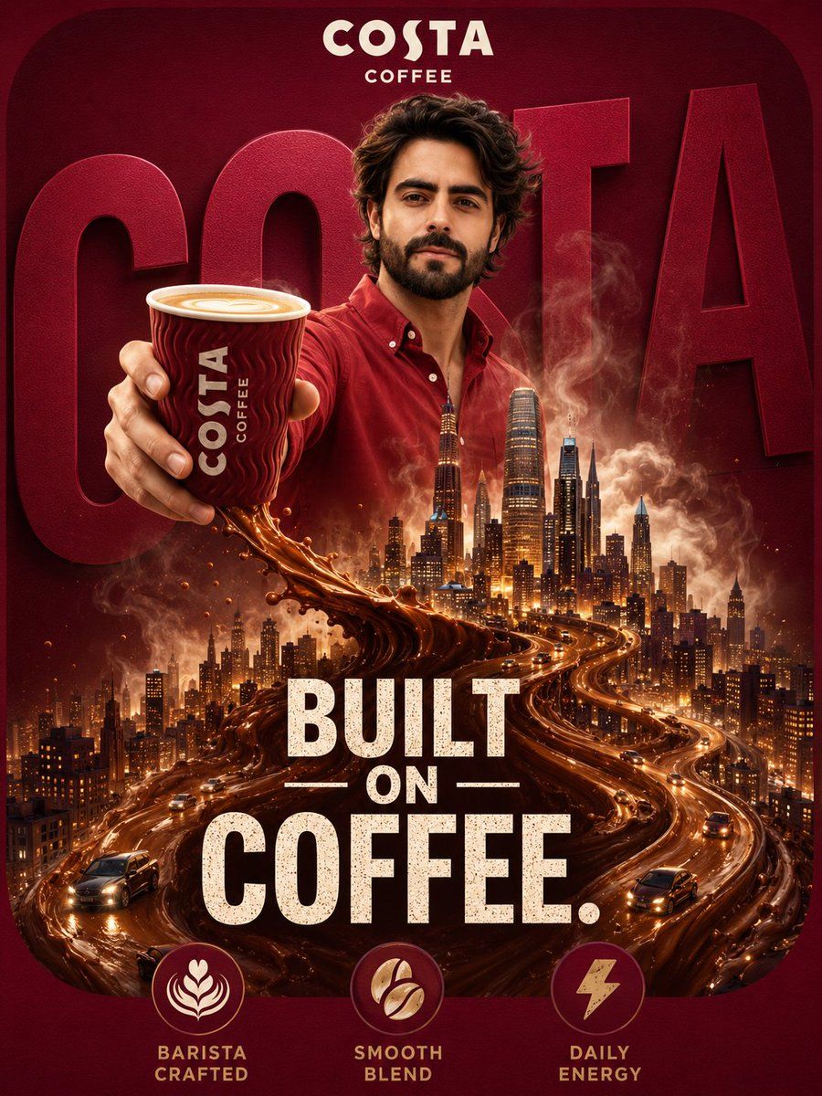 Surreal Coffee City Ad — GPT Image 2 image prompt example