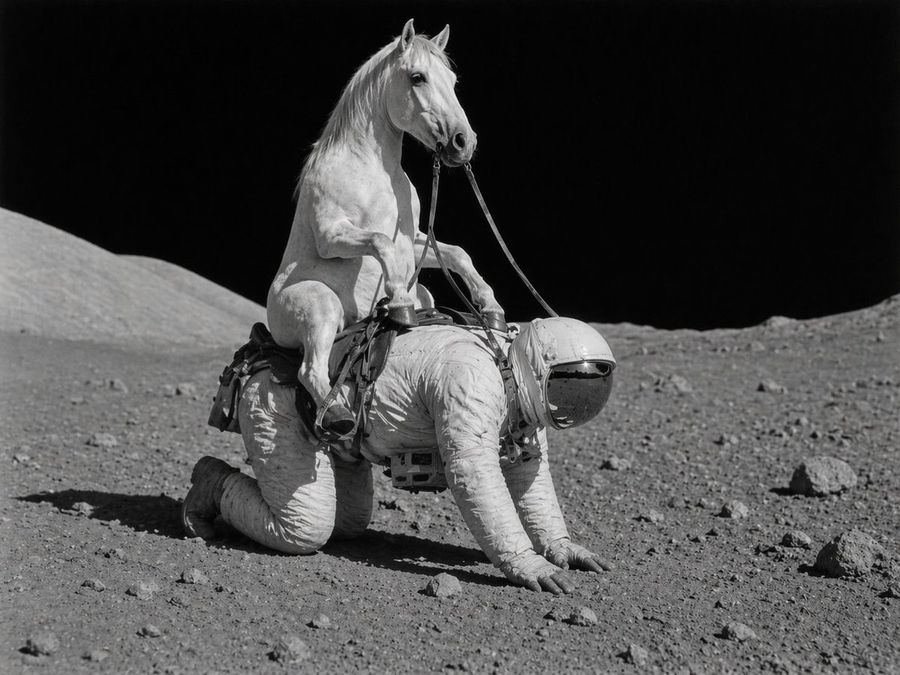 Surreal Lunar Horse Rider — GPT Image 2 image prompt example