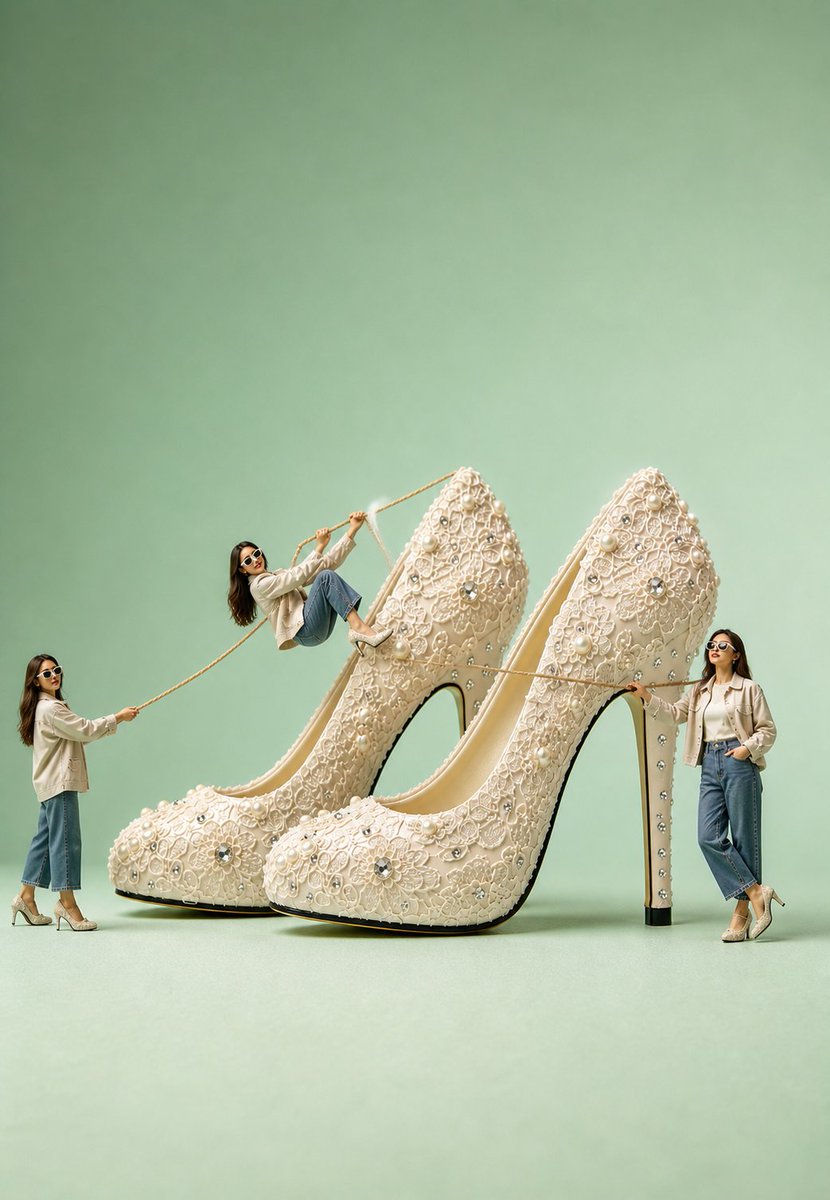 Surreal Luxury Bridal Sandal Photography — GPT Image 2 image prompt example