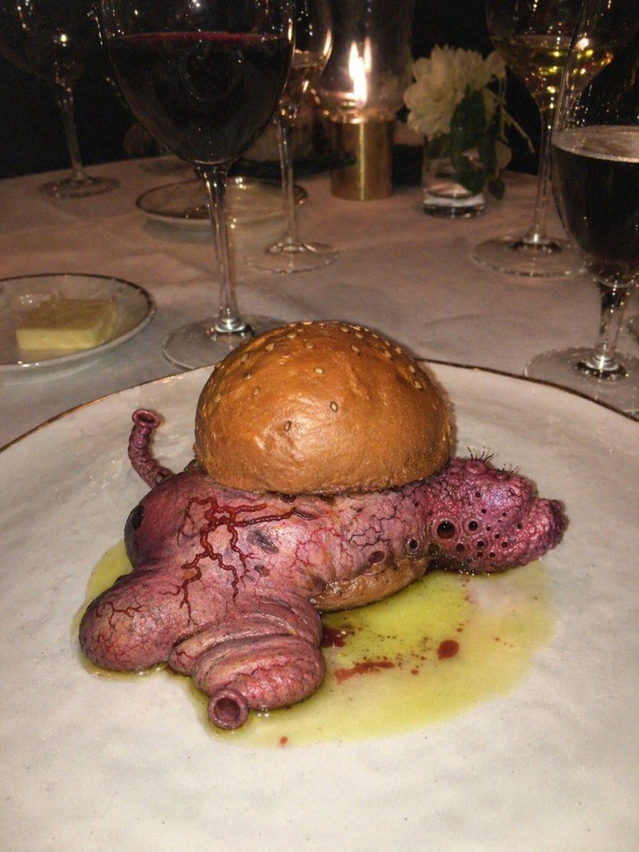 Surreal Octopus Burger Fine Dining Photo — GPT Image 2 image prompt example