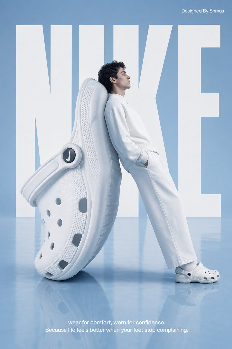 Surrealist Nike Clog Advertisement — GPT Image 2 image prompt example
