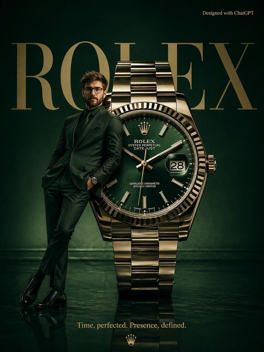 Surrealist Rolex Advertisement Poster — GPT Image 2 image prompt example