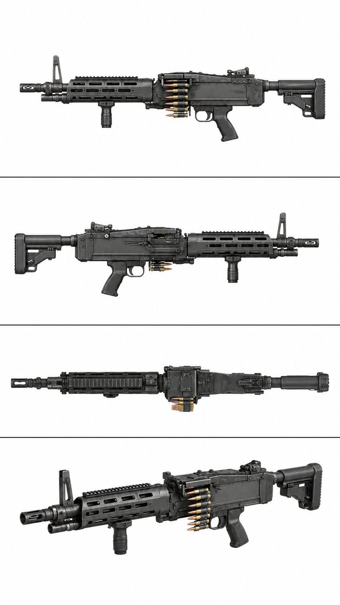 Tactical Machine Gun Reference Sheet — GPT Image 2 image prompt example