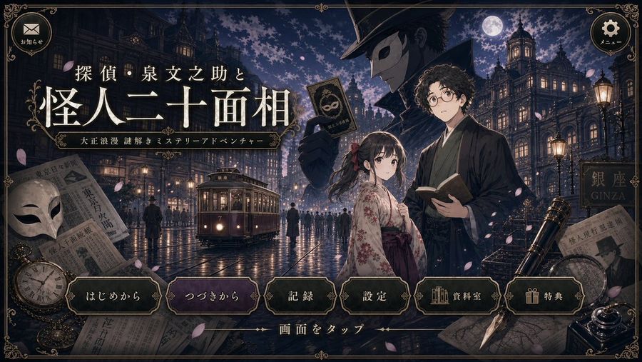 Taisho Mystery Title Screen — GPT Image 2 image prompt example