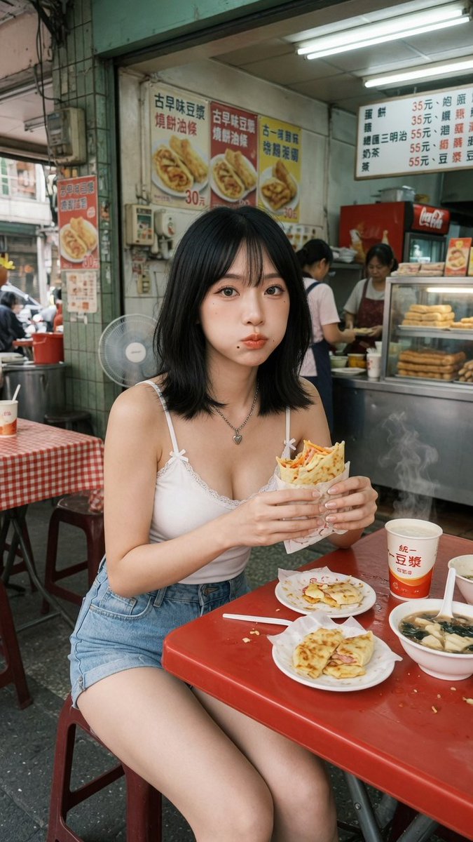 Taiwan Breakfast Shop Candid Portrait by @Asan0_Misaki — GPT Image 2 image prompt example