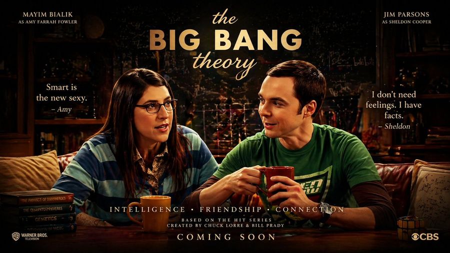 The Big Bang Theory Cinematic Poster — GPT Image 2 image prompt example