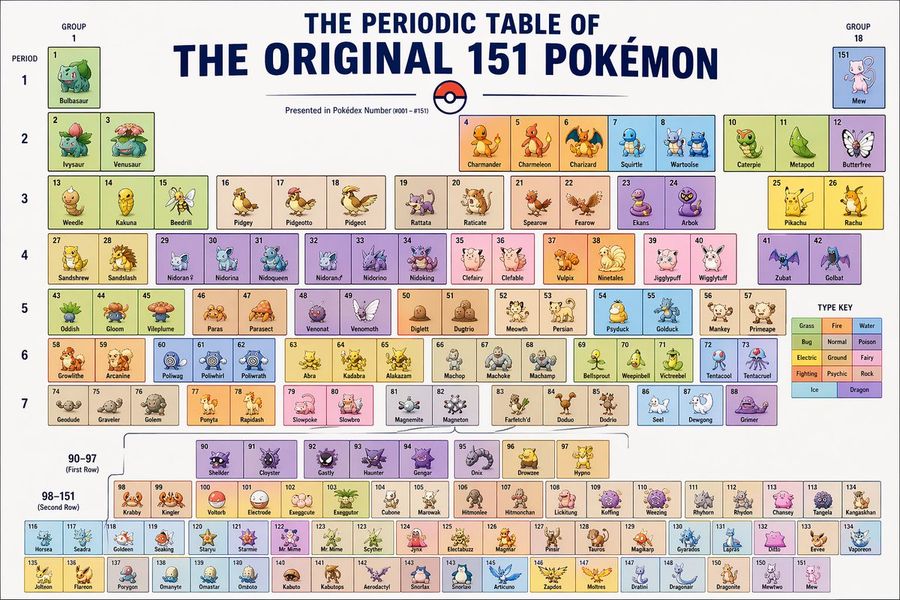 Themed Periodic Table — GPT Image 2 image prompt example