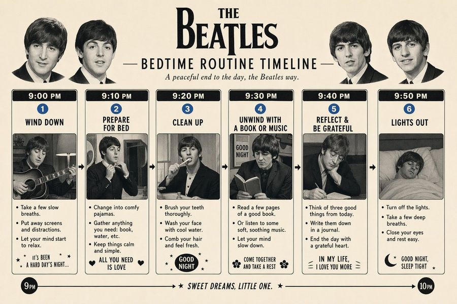 Themed Routine Timeline Infographic — GPT Image 2 image prompt example