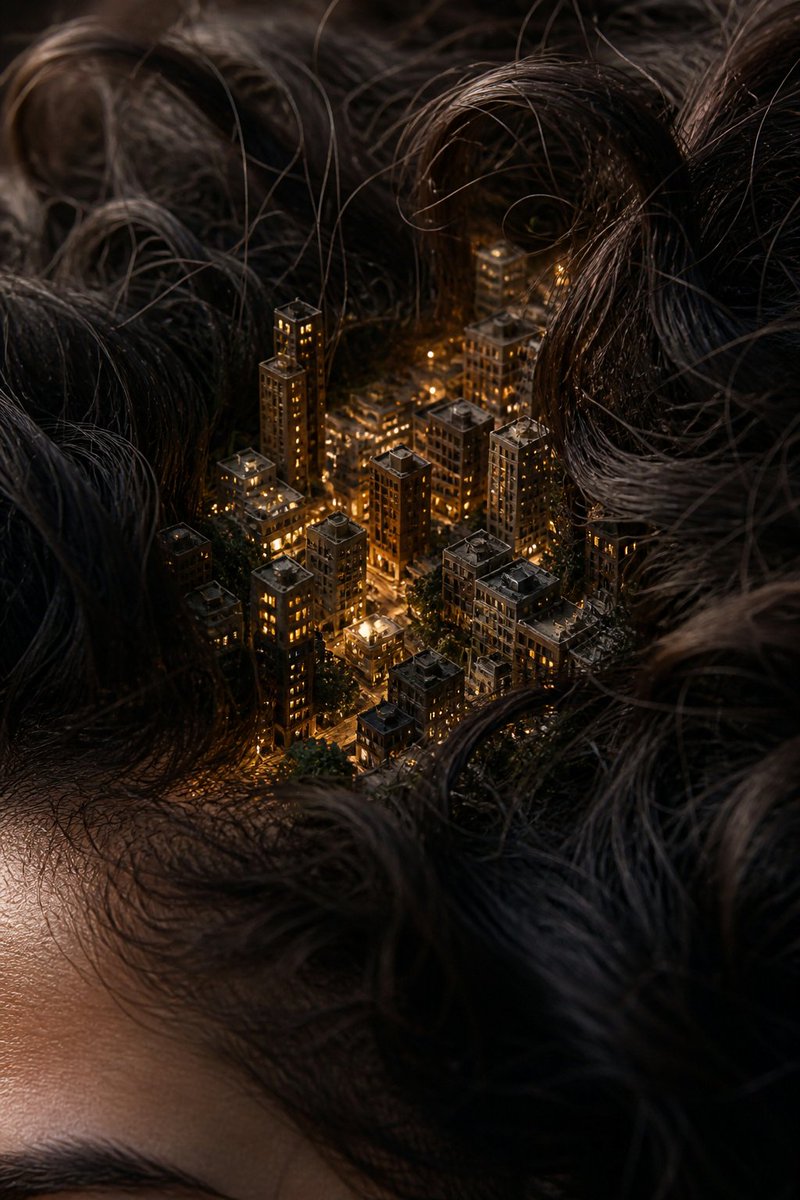 Tiny World Hair Macro Photography — GPT Image 2 image prompt example