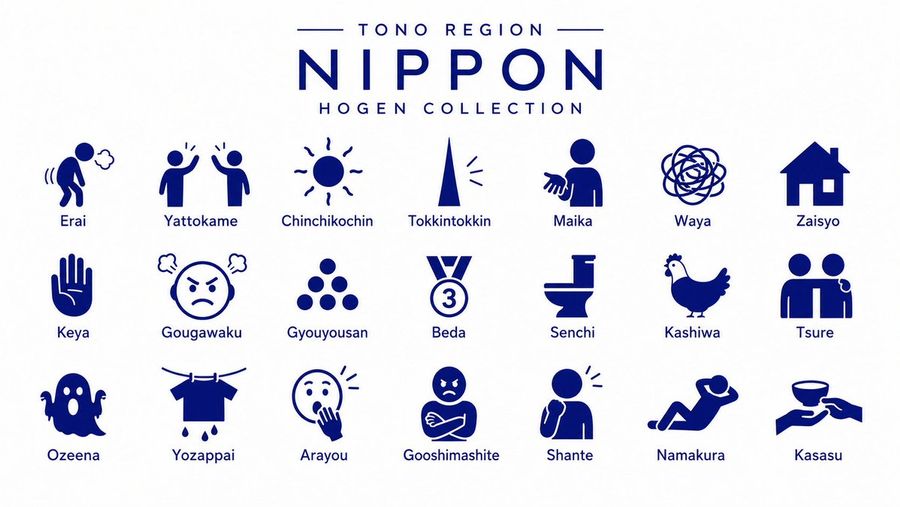 Tono Region Dialect Pictogram Poster — GPT Image 2 image prompt example