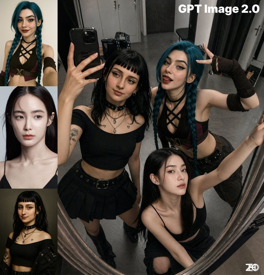 Top View Mirror Selfie — GPT Image 2 image prompt example