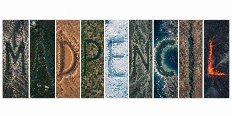 Topography Typography Satellite View — GPT Image 2 image prompt example