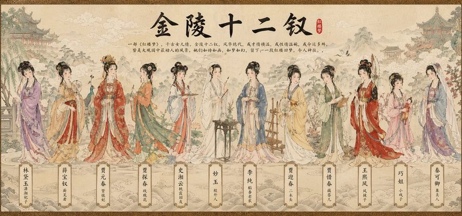 Traditional Chinese Scroll Illustration — GPT Image 2 image prompt example