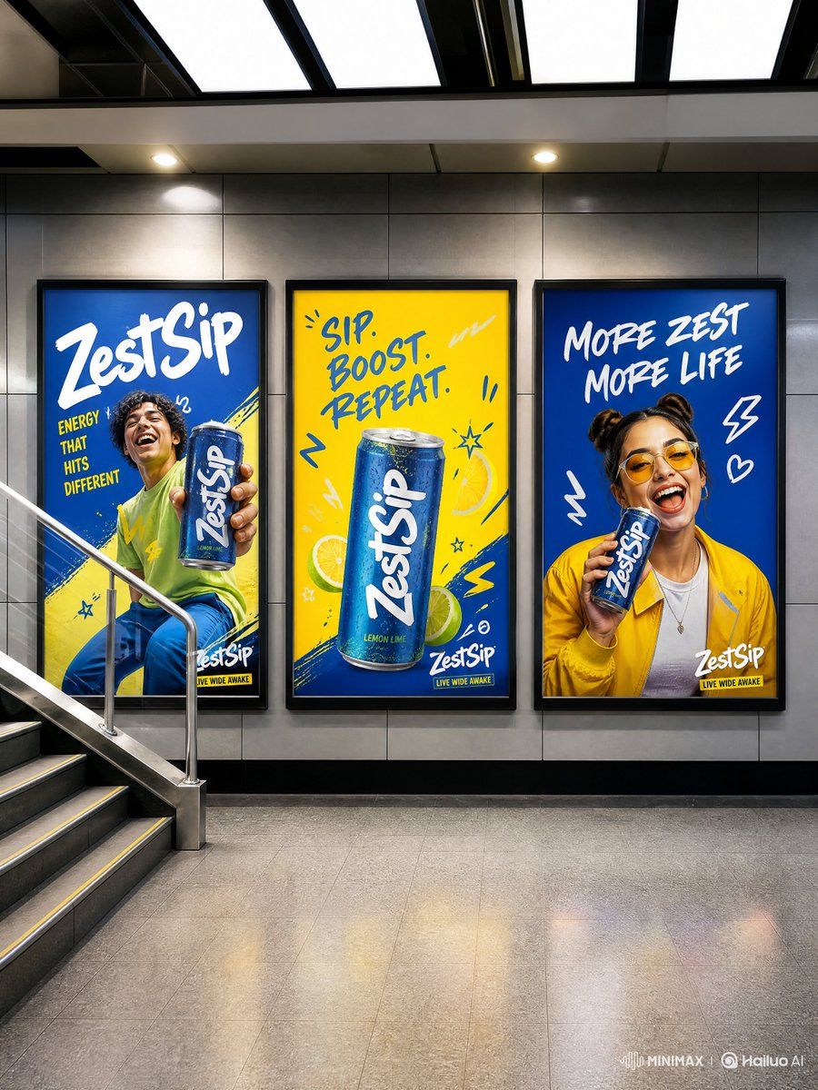 Transit Station Energy Drink Billboard — GPT Image 2 image prompt example