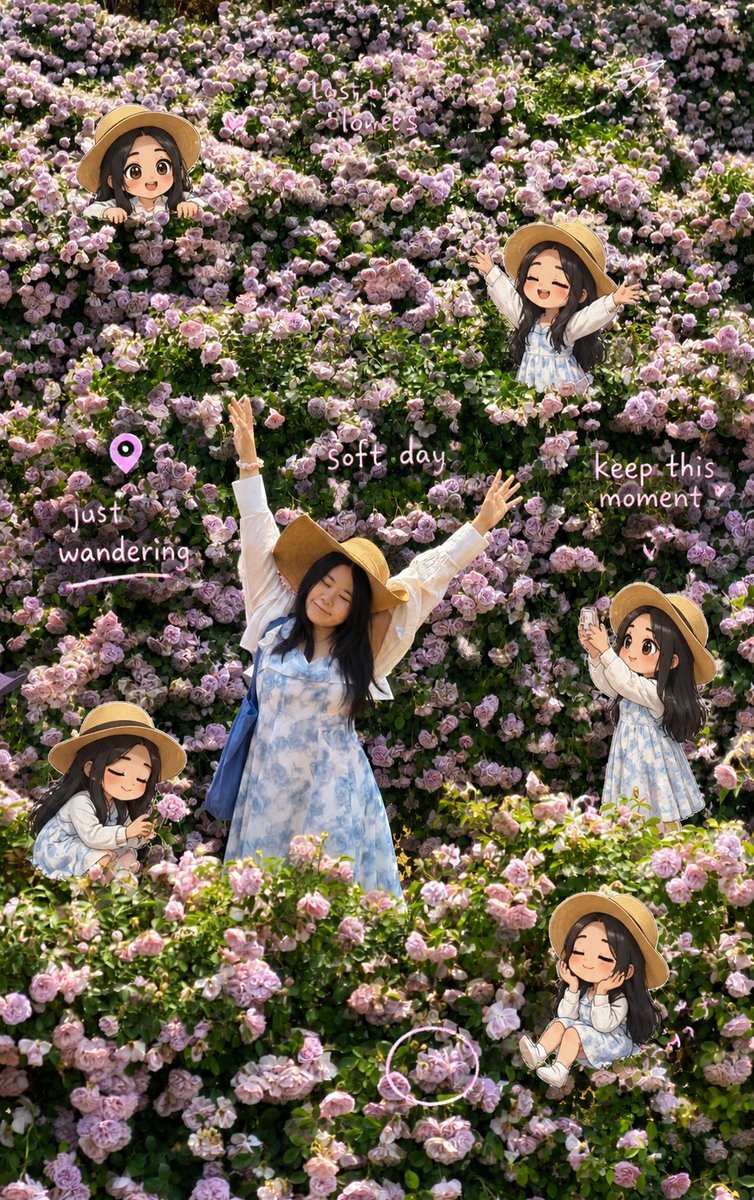 Travel Journal Chibi Collage Enhancement — GPT Image 2 image prompt example