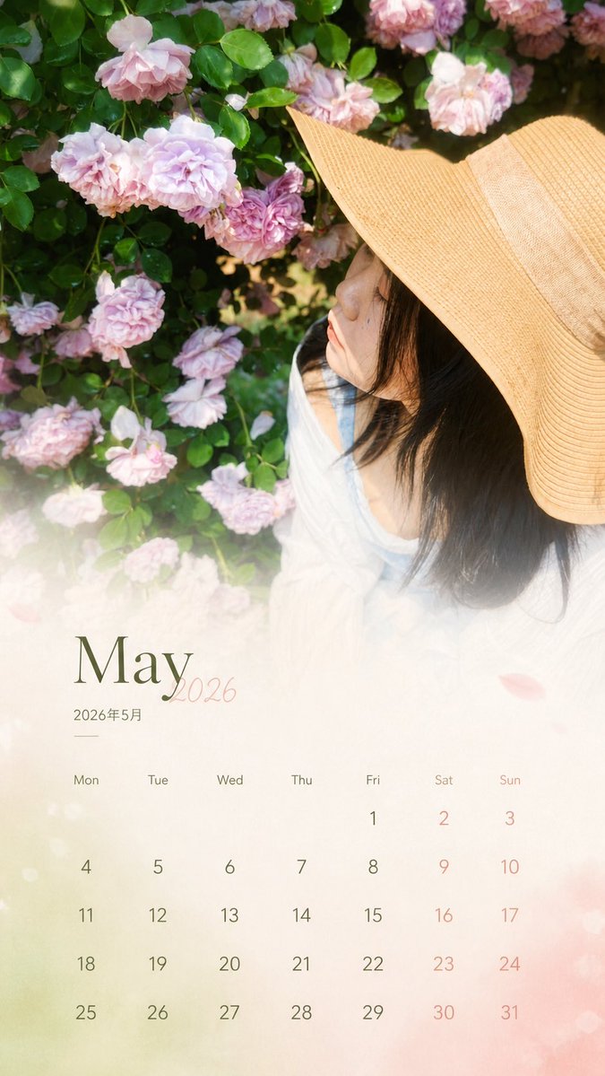 Travel Photo Calendar Design — GPT Image 2 image prompt example