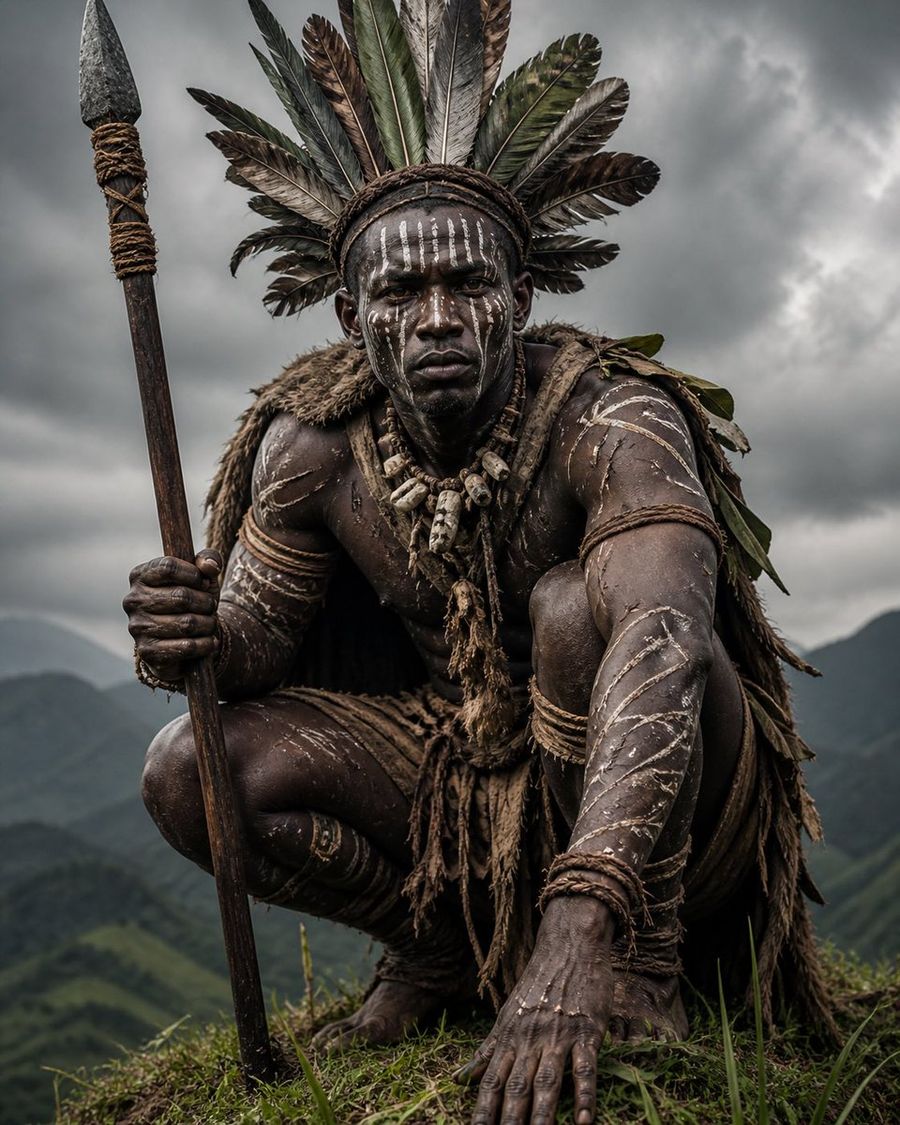 Tribal Warrior Portrait — GPT Image 2 image prompt example