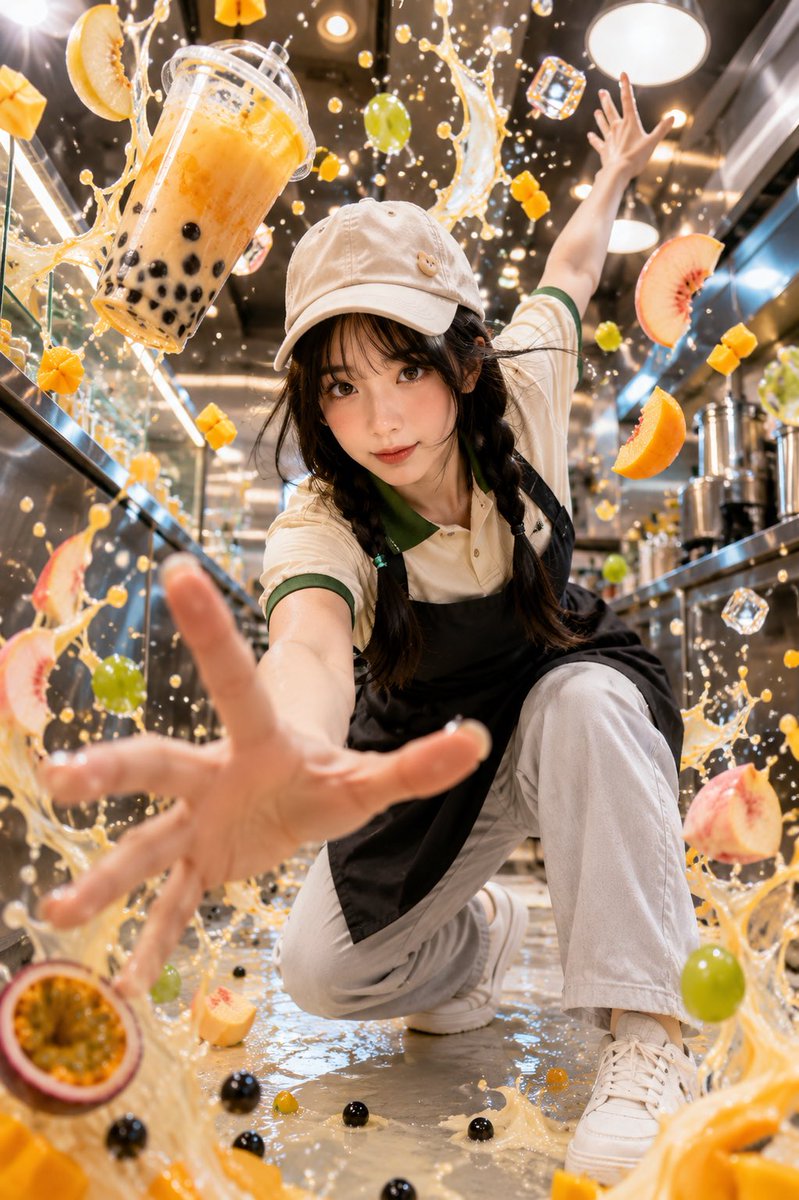 Tropical Bubble Tea Splash — GPT Image 2 image prompt example