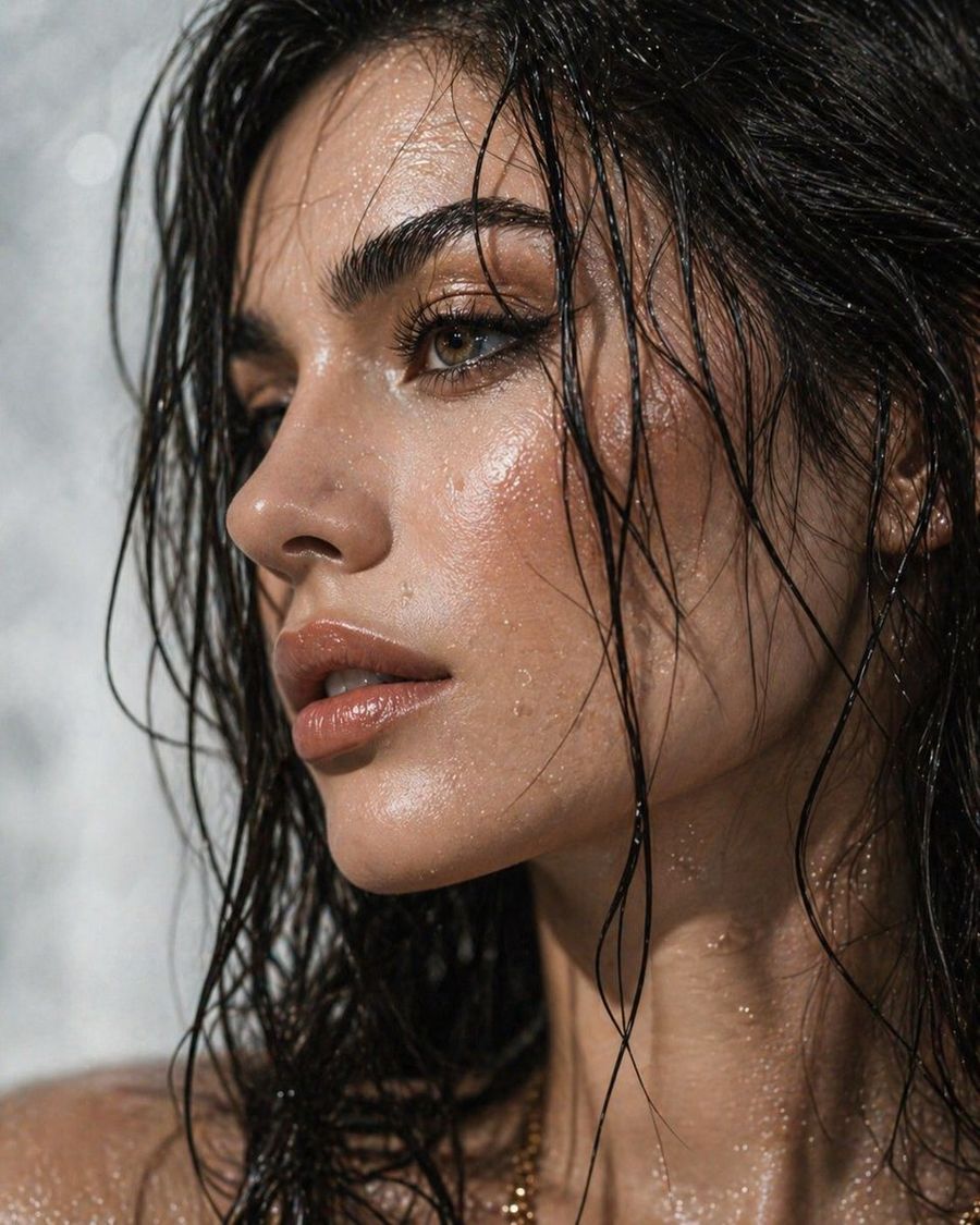 Ultra Detailed Dewy Skin Portrait — GPT Image 2 image prompt example