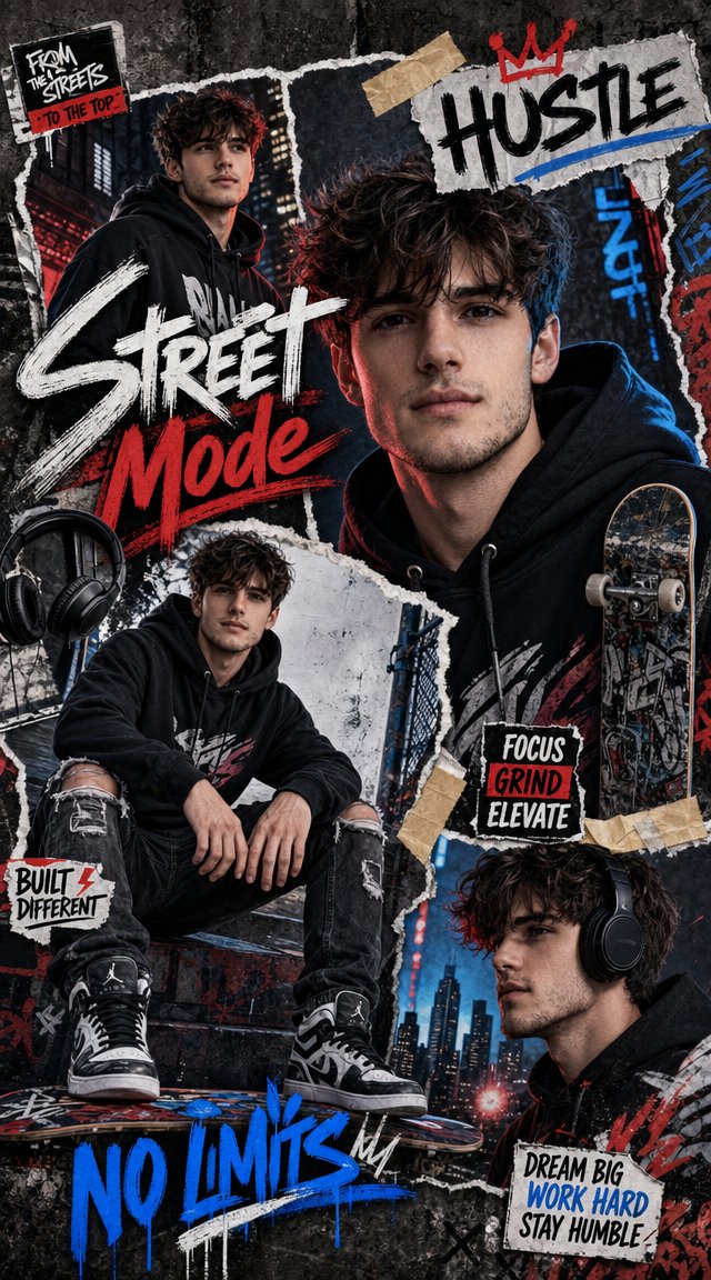 Urban Streetwear Collage Poster — GPT Image 2 image prompt example
