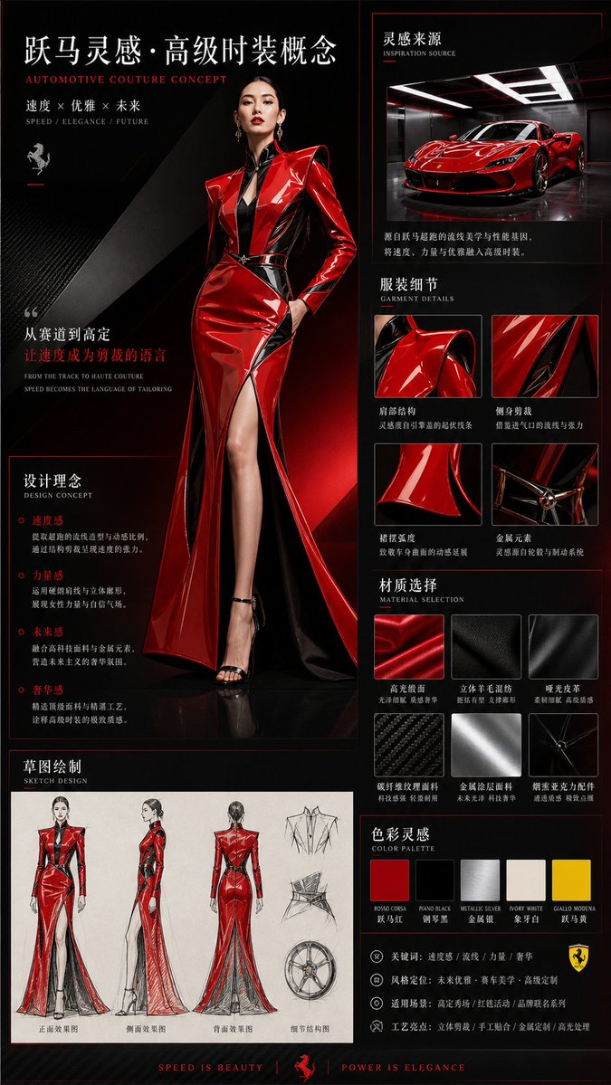 Vehicle Fashion Design Infographic — GPT Image 2 image prompt example