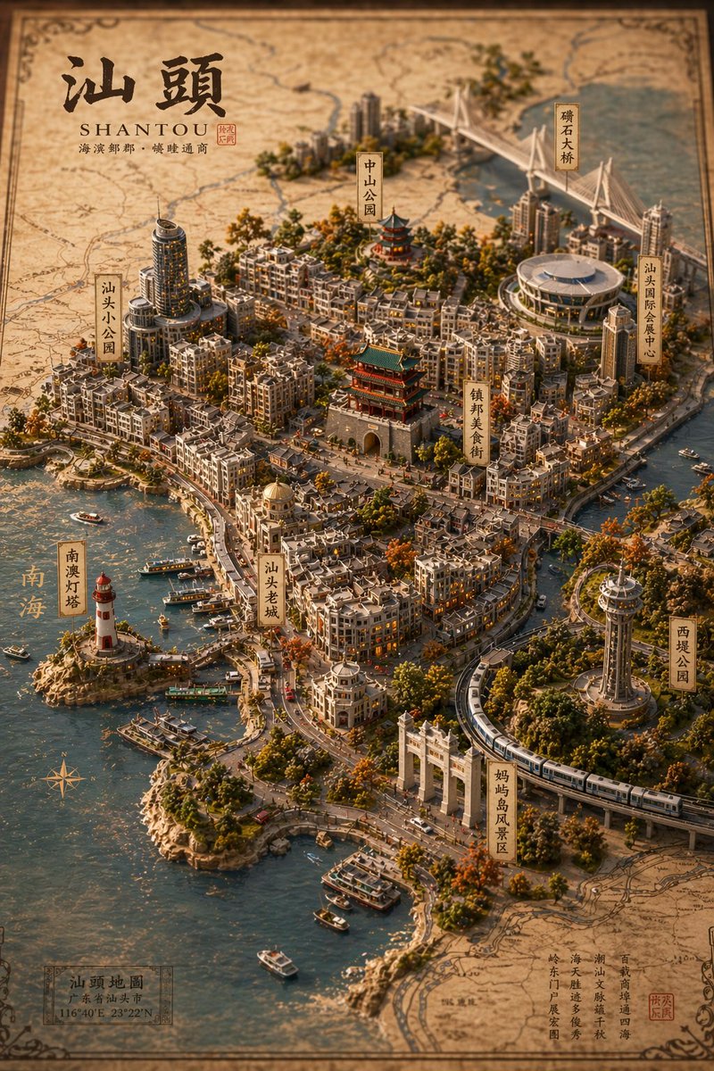 Vintage 3d Miniature City Map — GPT Image 2 image prompt example