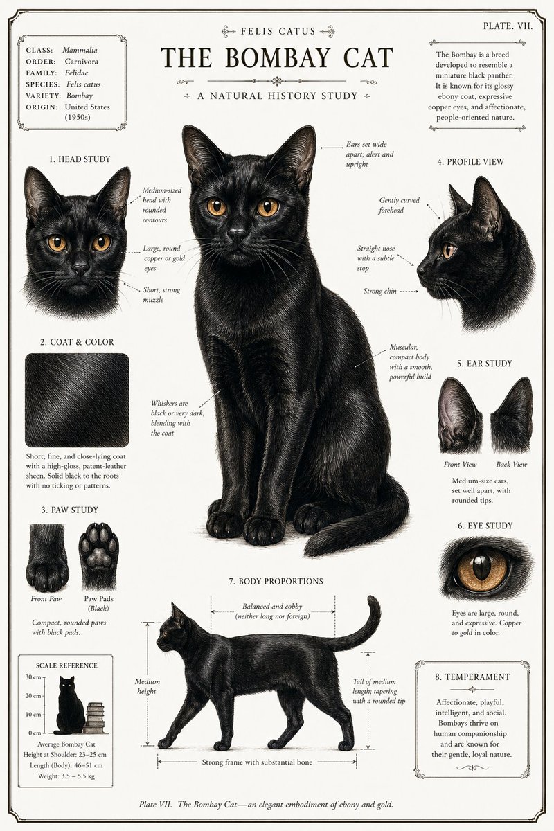 Vintage Botanical Black Cat Poster — GPT Image 2 image prompt example
